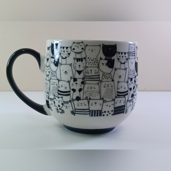 Ma Maison Black & White Cats Coffee Mug Tea Cup Kitty Cats Cat Lover - Picture 3 of 7